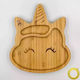 Pandaboo Kids Food Plate Made of Bamboo Yellow