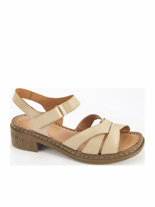 Safe Step Leather Women's Anatomic Sandals Beige