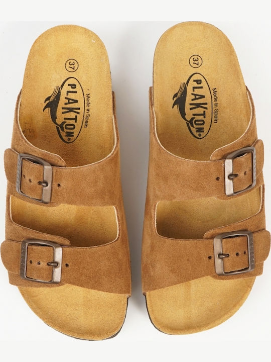 Plakton Leather Women's Anatomic Sandals Brown