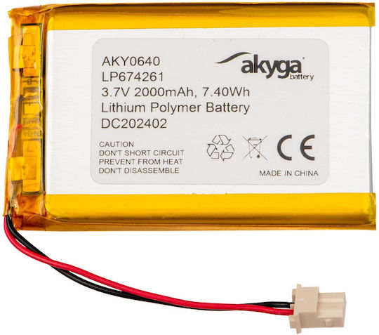 Akyga Li-Po Batterie 3.7V 2000mAh 1S für RC-Fahrzeug