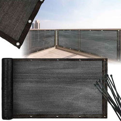 Plasă De Umbrire Pentru Intimitate Balcon Terasă Foișor 100 × 700 Cm Rezistent La Ploaie Și UV Accesorii De Montare Incluse PVC Negru Plasă De Umbrire Pentru Intimitate Balcon Terasă Foișor 100 × 700 Cm Rezistent La Ploaie Și UV Accesorii De Montare Incluse PVC Negru