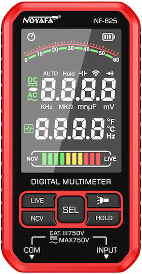 Noyafa Digital Multimeter with AC DC Temperature Measurement NF-625