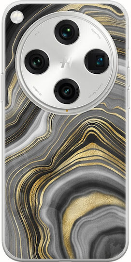 Agate Stone Gold Veined Oppo Find X8 Pro 5g Flexible Tpu Transparent Silicone