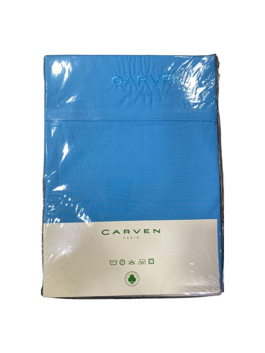 Carven Париж Чаршаф Единичен 165x265 см Тюркоазен