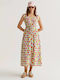Summer Midi Shirt Dress Multicolour