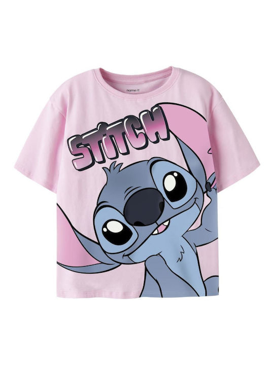 Name It Παιδικό T-shirt Ροζ Big Stitch