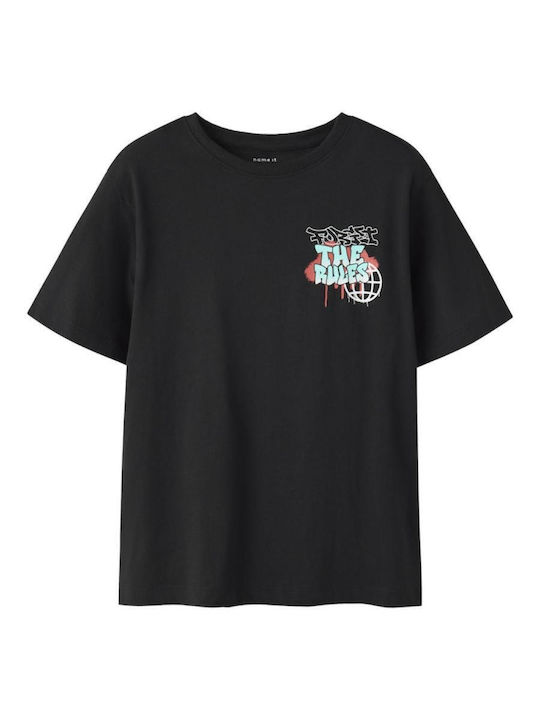 Name It Kids Short-Sleeved Black Blouse Forget ...
