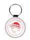 Leather Round Olympiacos Keychain