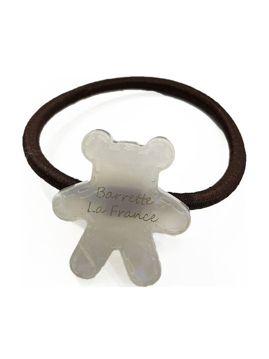 Elastische Casual Haarspange Pooh Teddy Irisé Süßes Weiß