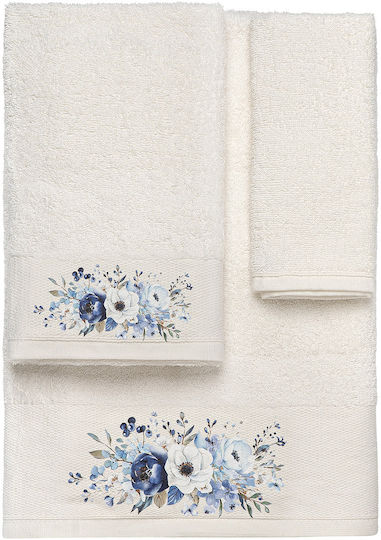 Beauty Home Set of Bath Towels 3 pcs 3553 Ecru Weight 500gsm