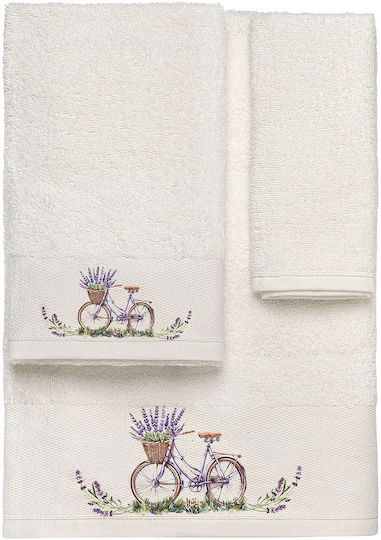 Beauty Home Set of Bath Towels 3 pcs 3556 Ecru Weight 500gr/m²