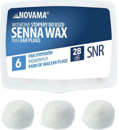Novama Wax Earplugs in White Colour 6 Pieces