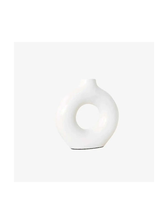 Phos & Gaia Decorative Ceramic Vase Nusa White