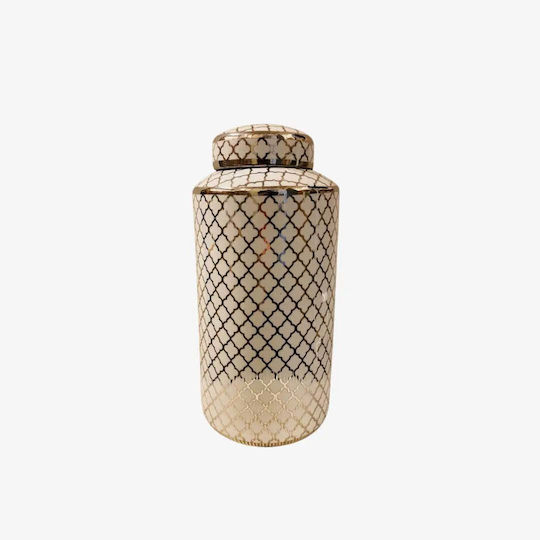 Phos & Gaia Decorative Vase Ceramic Beige