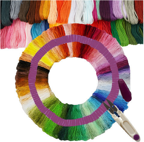 Set 150 Fire Colorate Clește Zola Broderie Împletitură Proiecte Handmade 8 M Lungime Fir Poliester Multicolor
