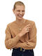 Damen Pullover Wolle Braun