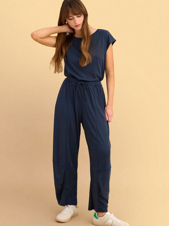 attrattivo Women's Fabric Trousers with Rubber ...