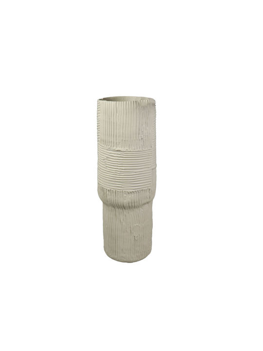 Liberta Decorative Polyresin Vase Kylma Beige 14x14xH40cm