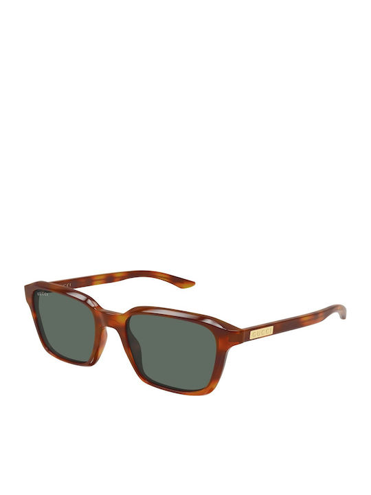 Gucci Unisex Sunglasses With Brown Horn-Rimmed ...