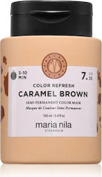 Gentle Nourishing Mask Without Permanent Coloring Pigments Maria Nila Colour Refresh Shade Caramel Brown 7.35 Volume Ml 100 Gentle Nourishing Mask Without Permanent Coloring Pigments Maria Nila Colour Refresh Shade Caramel Brown 7.35 Volume Ml 100
