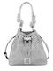 Fabric Women's Handbag Silver