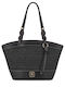 Fabric Women's Tote Handbag Black