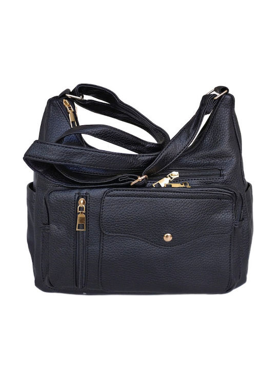 Leather Women's Shoulder Bag Black