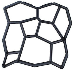 Concrete Paving Mold Zola Irregular Pattern Reusable Plastic 45 X 45 X 4.5 Cm Black