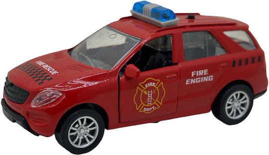 Model Metalic Mercedes Ml Roșu de Poliție Sunet Lumină Intermitentă 1:38