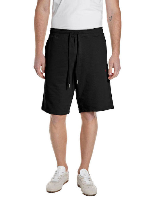 Replay Pantaloni Scurți Sport Bărbați Negri