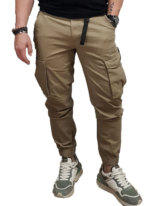 Rebase Cargo Elastic Beige Men's Trousers