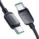 Joyroom S-CC100A14 USB 2.0 Cable USB-C male - USB-C 60W PD Μαύρο 1.2m