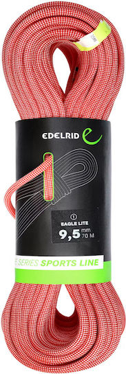 Edelrid Δυναμικό Σχοινί Ορειβασίας με Μήκος 70m Κόκκινο