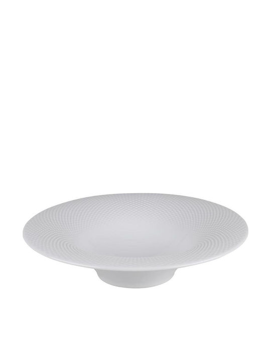Kutahya Porselen Panio Pasta Serving Plate from Porcelain White with Diameter 28cm