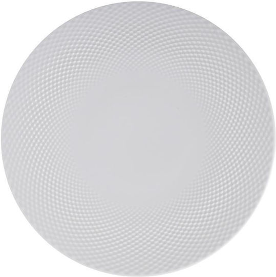 Kutahya Porselen Panio Shallow Serving Plate Made of White Porcelain with Diameter 25cm 6 Pieces