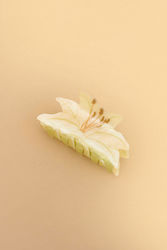 Haarspange Klammer Blumenform Beige Sammlung Frühling 26