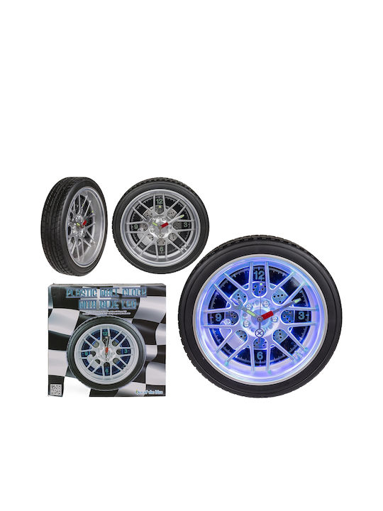 ArteLibre Digital Plastic Wall Clock Black Ø35cm