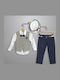 Baptism Suit Boy Blue-White 3015-3 New Life Nl-26-3015-3