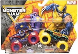 Monster Jam Set 2 Mașinuțe Metalice Sentinels Vs Wolverine Scară 1 la 65