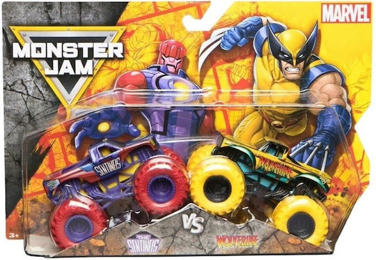 Monster Jam Set 2 Metallautos Sentinels Gegen Wolverine Maßstab 1:65