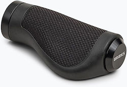Brooks England Ergonomic Rubber Handlebar Grips Black Size 100/100 Mm