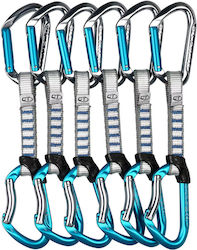 Climbing Technology Skylotec Salto Satz Ny 12 Cm 6er Quickdraws Titanium Electric Blau