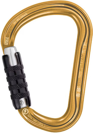 Petzl William Triact-lock Climbing Carabiner Gold