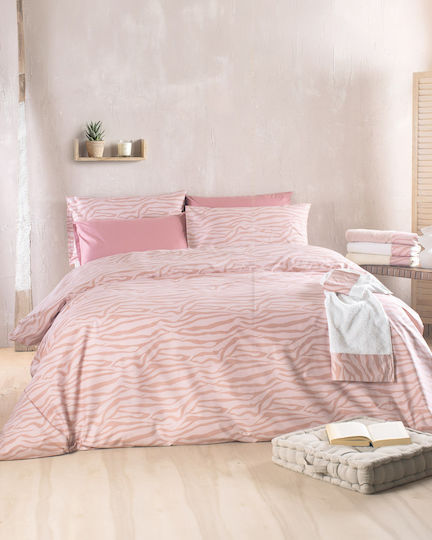 Rythmos Rythmos Tagesdecken Set Einzel aus Baumwolle und Polyester Rosa 160x240cm 2 Stück