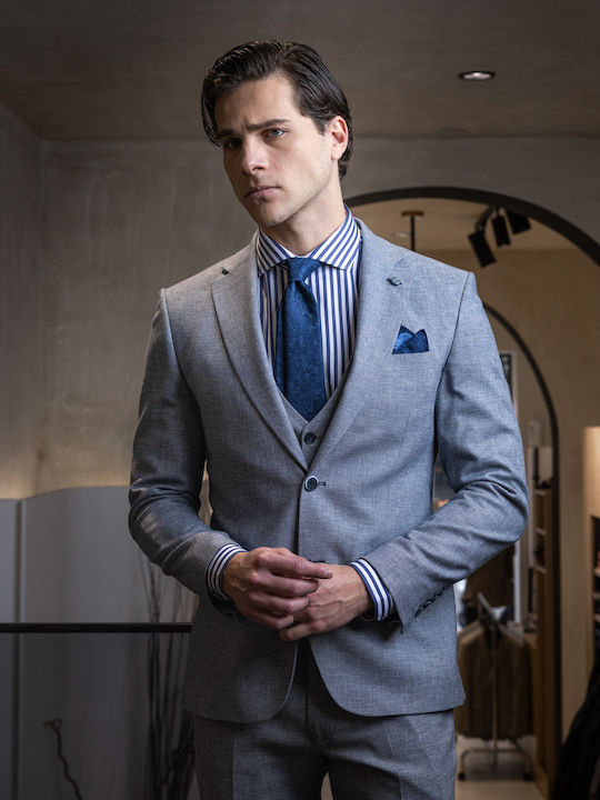 Summer Men's Suit Blue