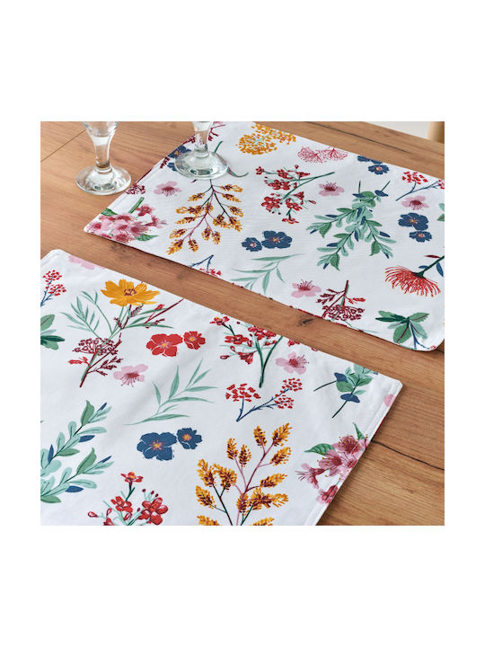 Kentia Σουπλά Υφασμάτινο Λευκό 45x33cm 4τμχ Kentia Σουπλά Υφασμάτινο Λευκό 45x33cm 4τμχ