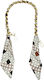 3-2617 Decorative Bag Chain Scarf Savil Brown-Cream
