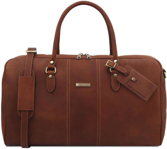 Tuscany Leather Σακ Βουαγιάζ Καφέ από Δέρμα