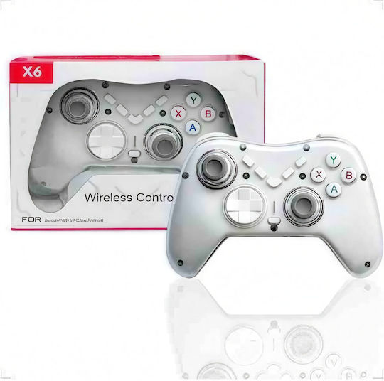 X6 Kabelloses Gamepad für PC / PS3 / PS4 / Switch Weiß