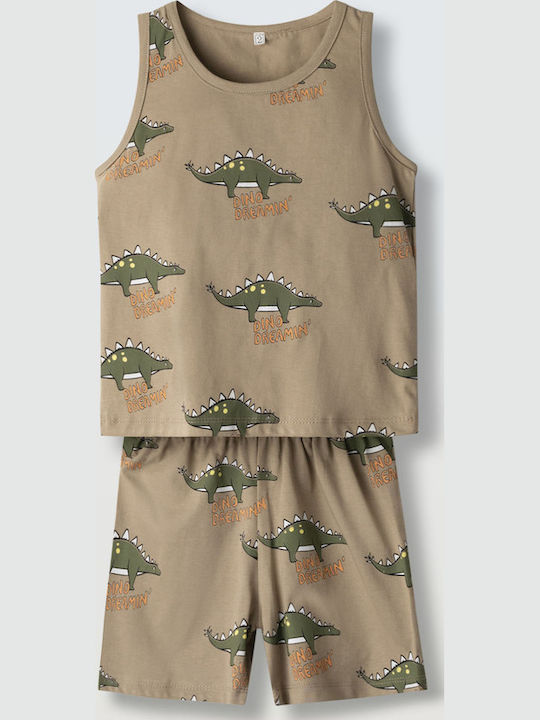 Hashtag Kids Nightwear Summer Cotton Brown